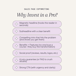 Sales Page Copywriting